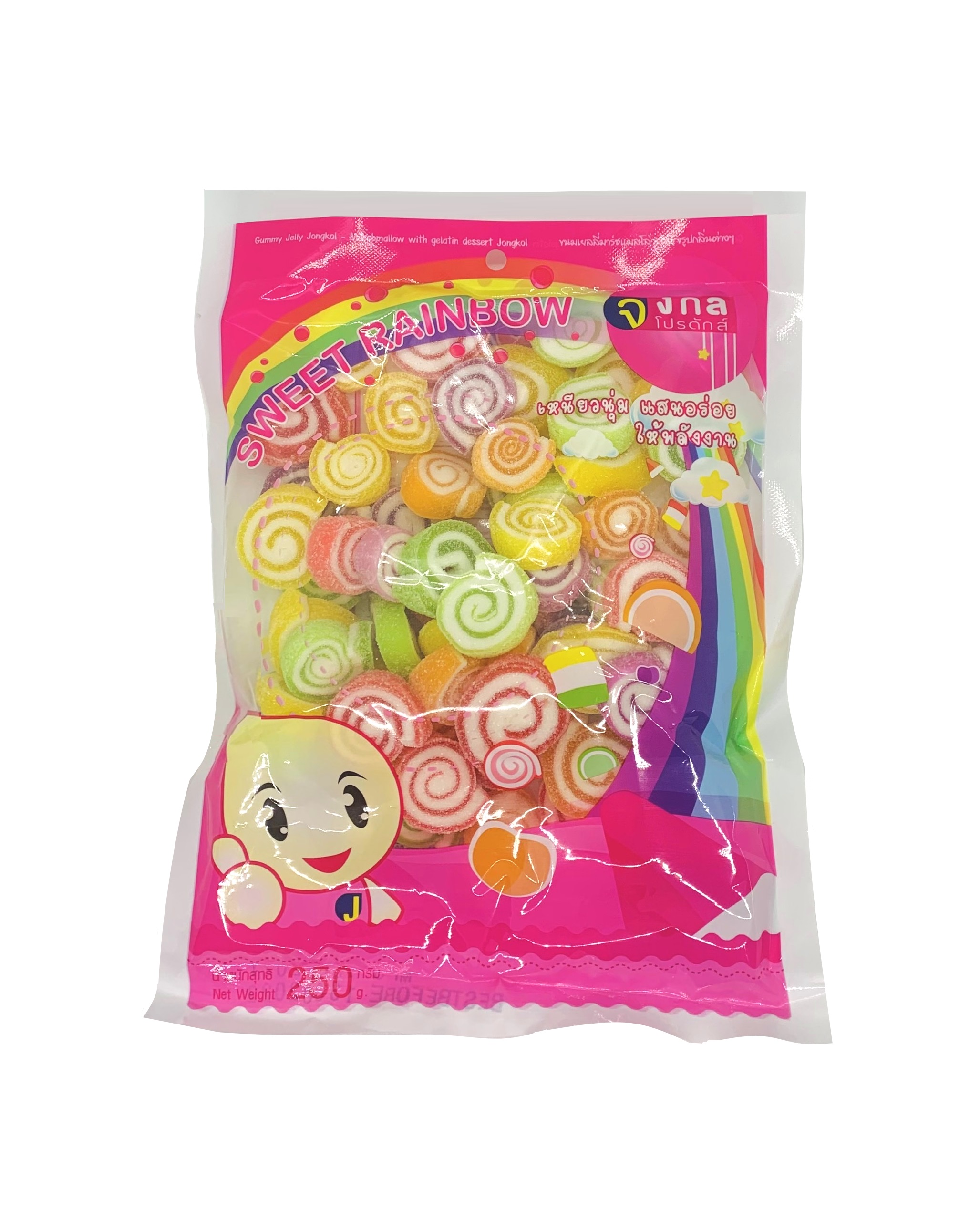 Kẹo dẻo Mashmalow Jongkol 250gr mini roll